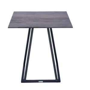 Tafel Linea zwart met rustiek blad 70(L) x 70(B) x 74(H)